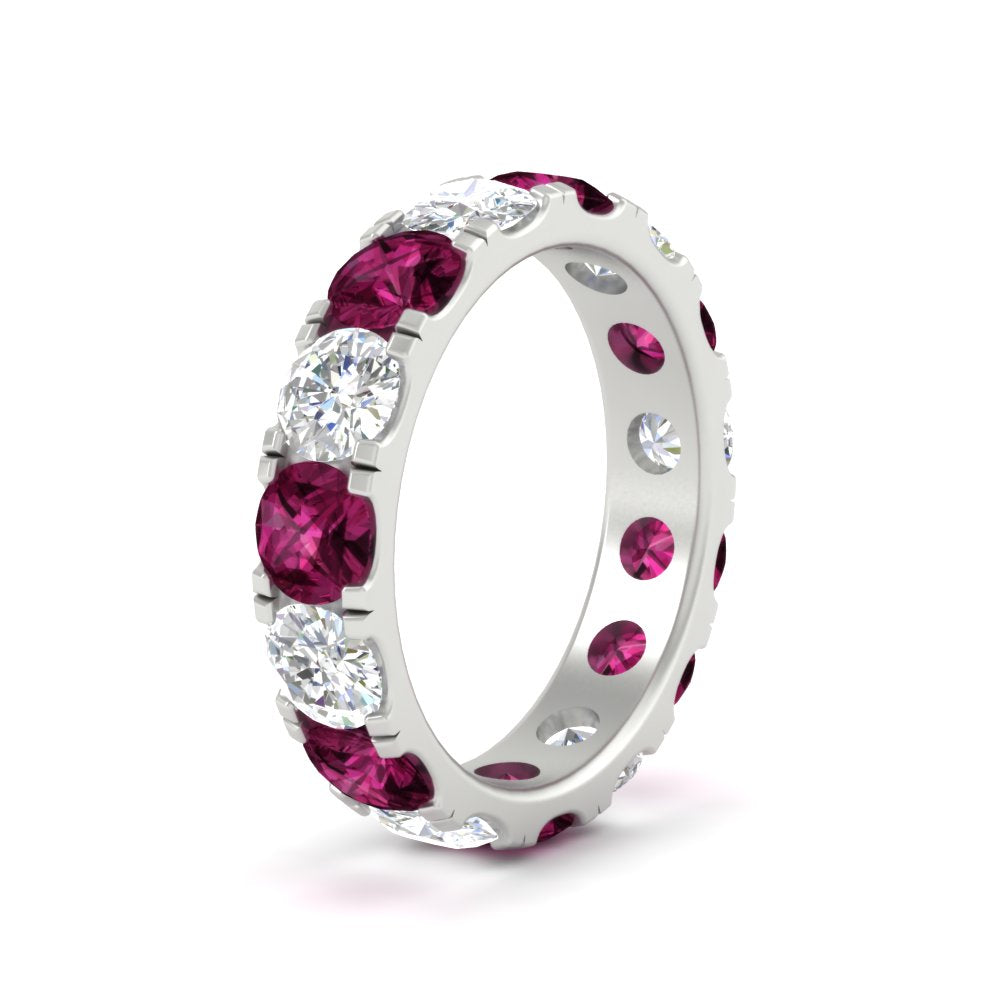 5 Carat Double Prong Eternity Wedding Band Diamond