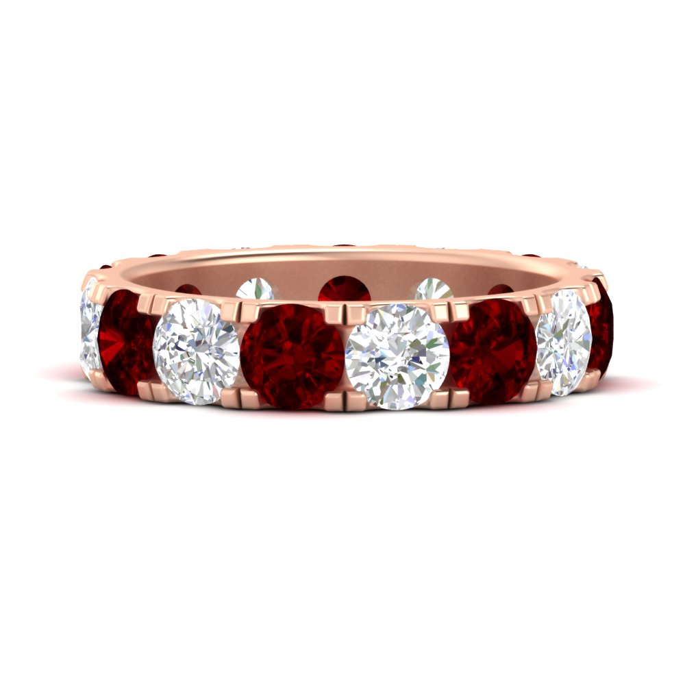 5 Carat Double Prong Eternity Wedding Band Diamond