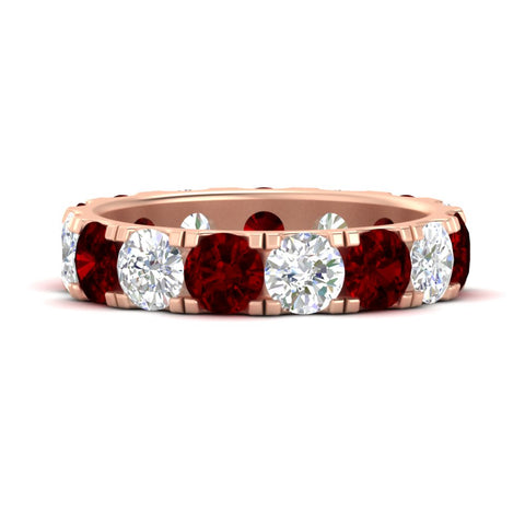 5-carat-double-prong-eternity-diamond-and-ruby-wedding-band-in-rose-gold-FDEWB8371GRUDR-5.00CT-NL-RG