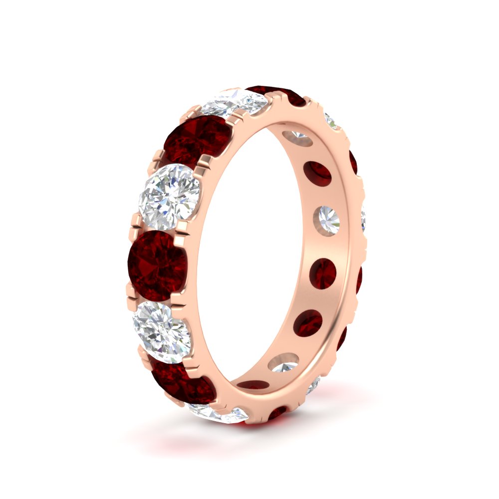 5 Carat Double Prong Eternity Wedding Band Diamond