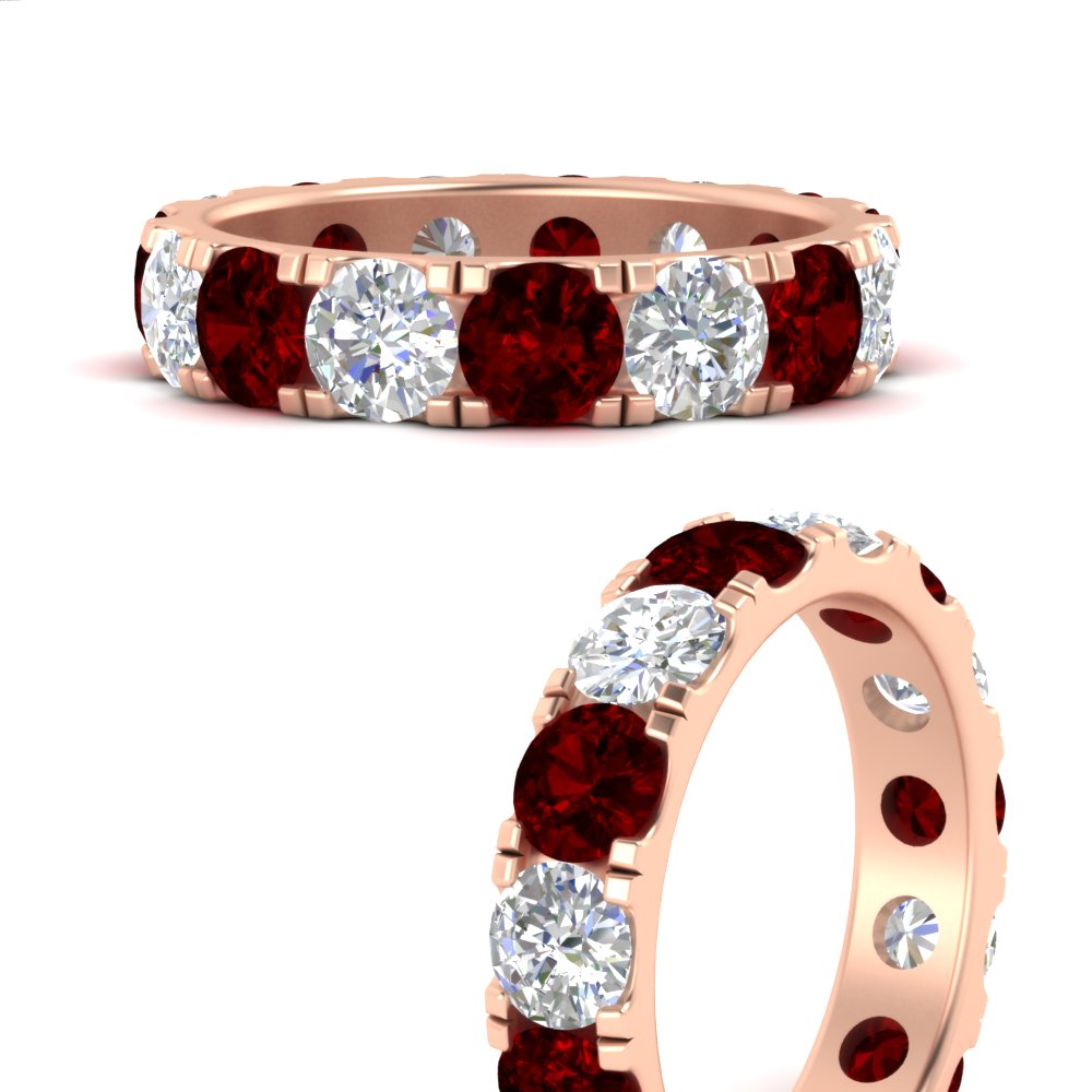 5 Carat Double Prong Eternity Wedding Band Diamond