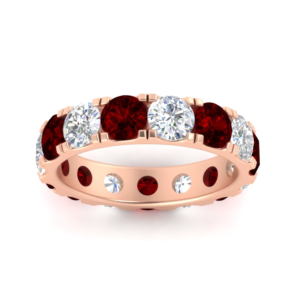 5 Carat Double Prong Eternity Wedding Band Diamond