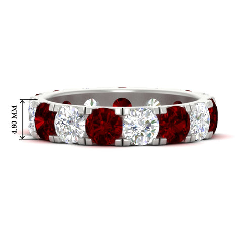 5-carat-double-prong-eternity-diamond-and-ruby-wedding-band-in-white-gold-FDEWB8371GRUDR-5.00CT-NL-WG-HW