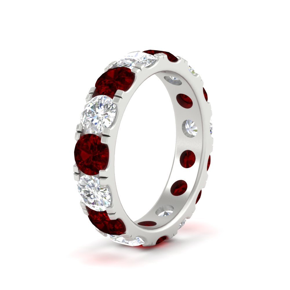 5 Carat Double Prong Eternity Wedding Band Diamond