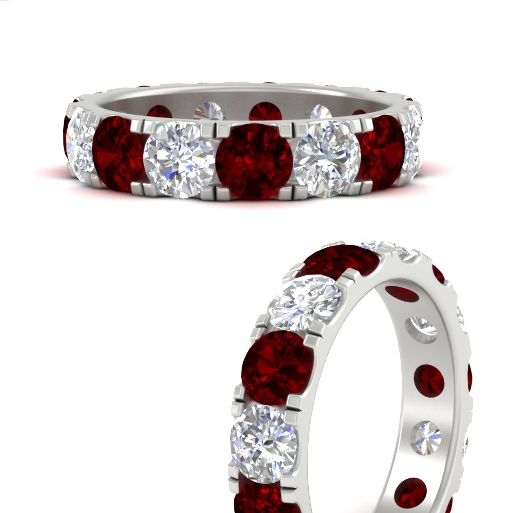 5 Carat Double Prong Eternity Wedding Band Diamond