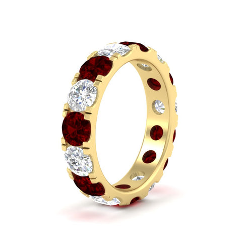 5-carat-double-prong-eternity-diamond-and-ruby-wedding-band-in-yellow-gold-FDEWB8371GRUDRANGLE2-5.00CT-NL-YG