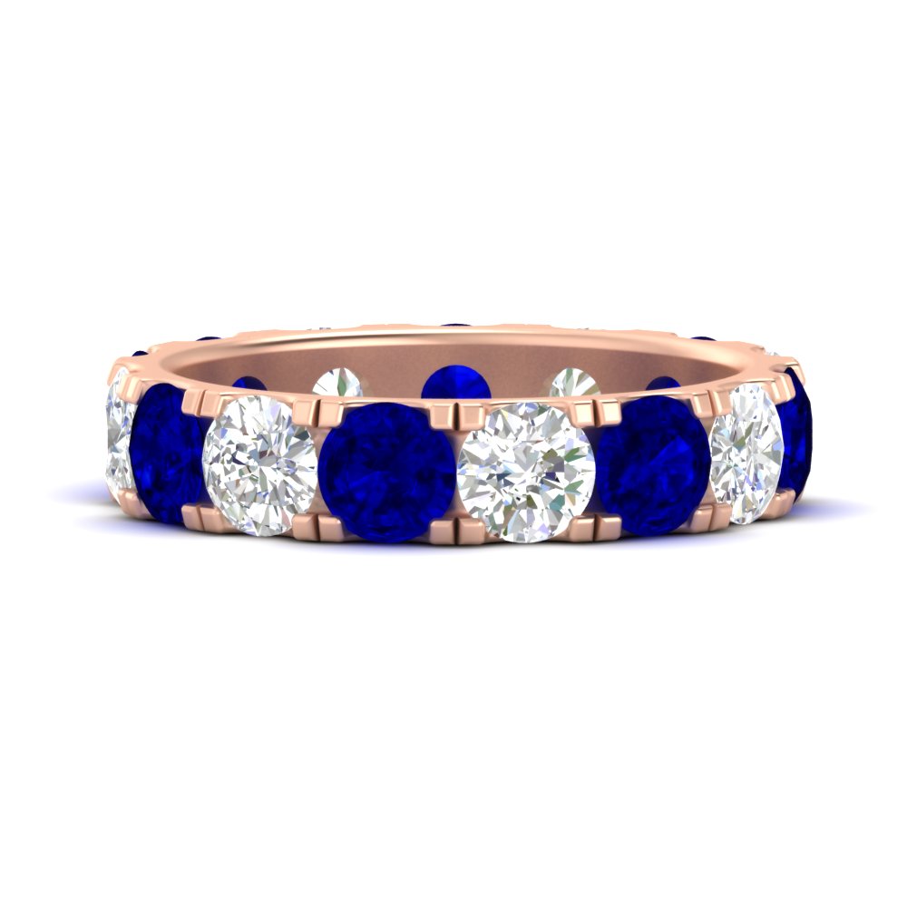 5 Carat Double Prong Eternity Wedding Band Diamond