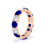 Load image into Gallery viewer, 5 Carat Double Prong Eternity Wedding Band Diamond
