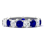 Load image into Gallery viewer, 5 Carat Double Prong Eternity Wedding Band Diamond
