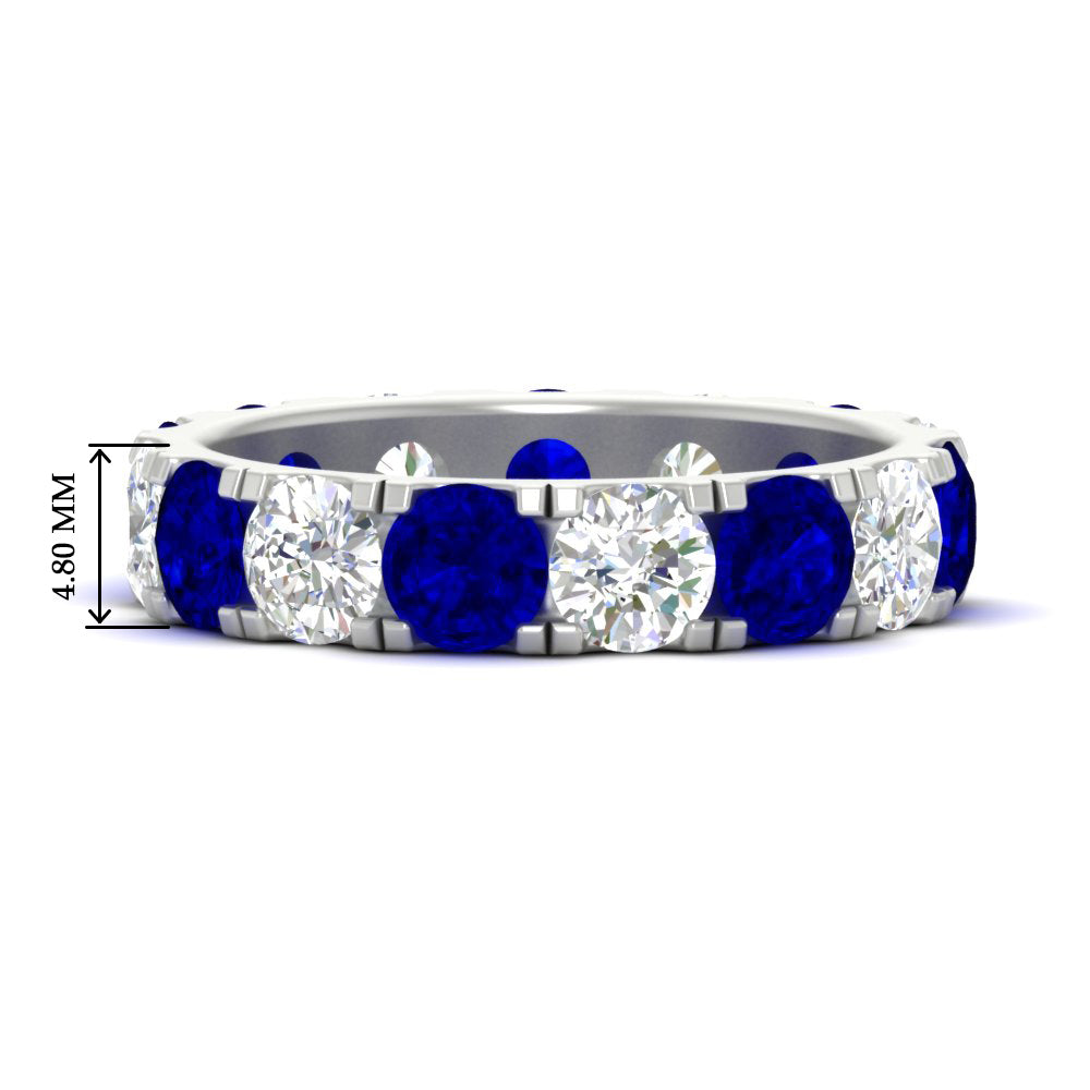 5 Carat Double Prong Eternity Wedding Band Diamond