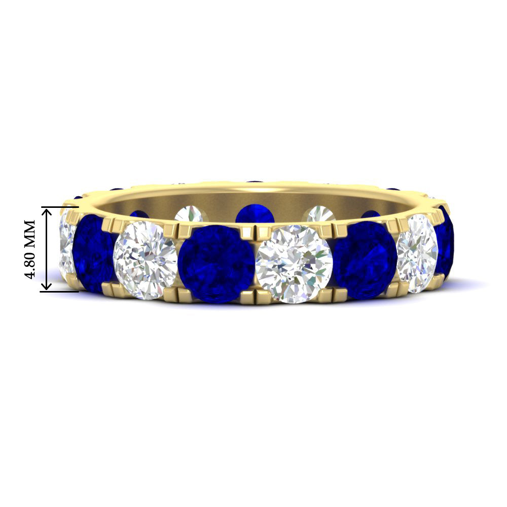 5 Carat Double Prong Eternity Wedding Band Diamond