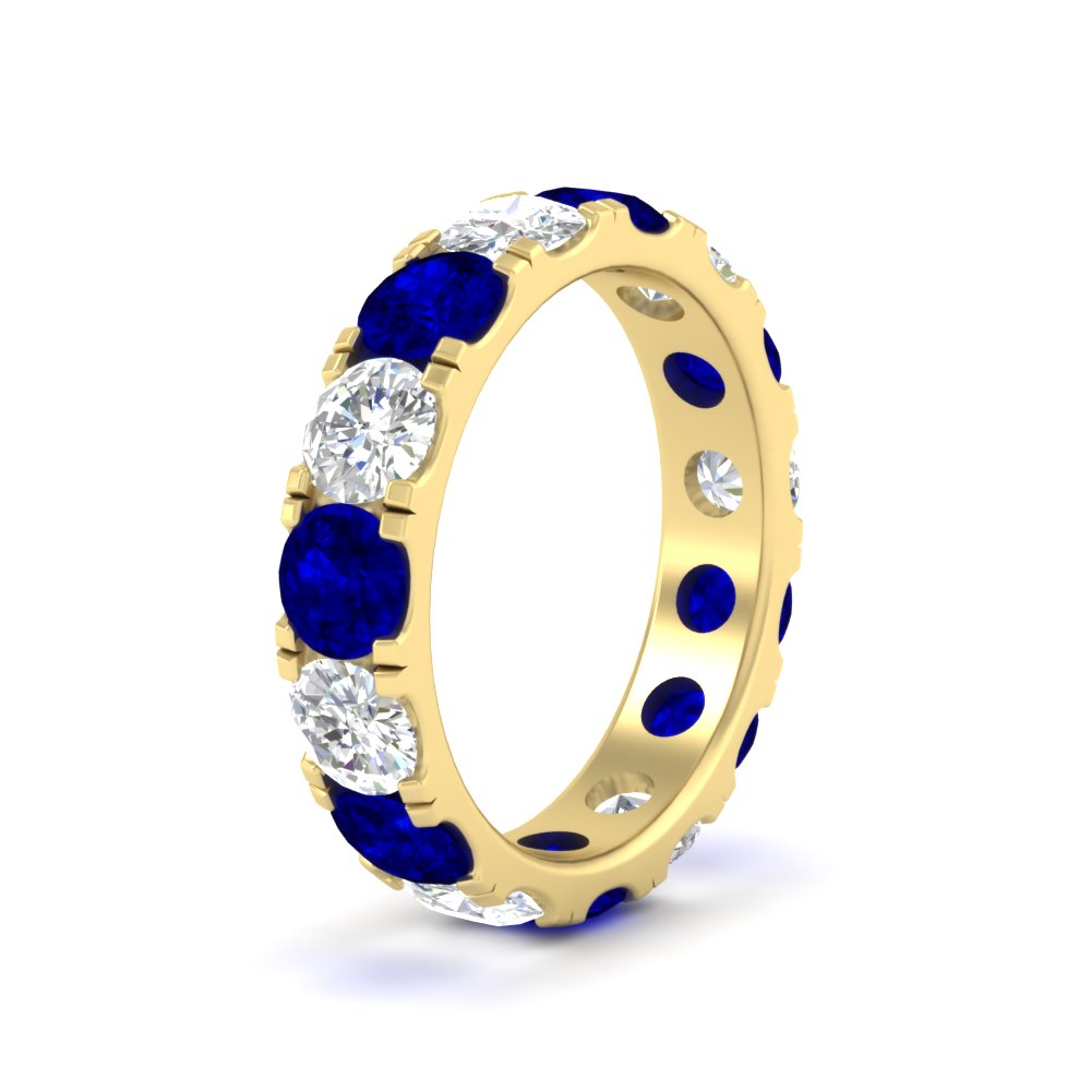 5 Carat Double Prong Eternity Wedding Band Diamond