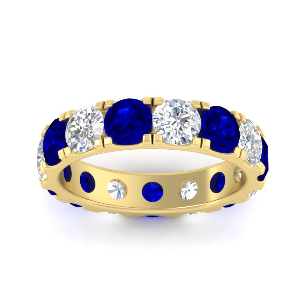 5 Carat Double Prong Eternity Wedding Band Diamond