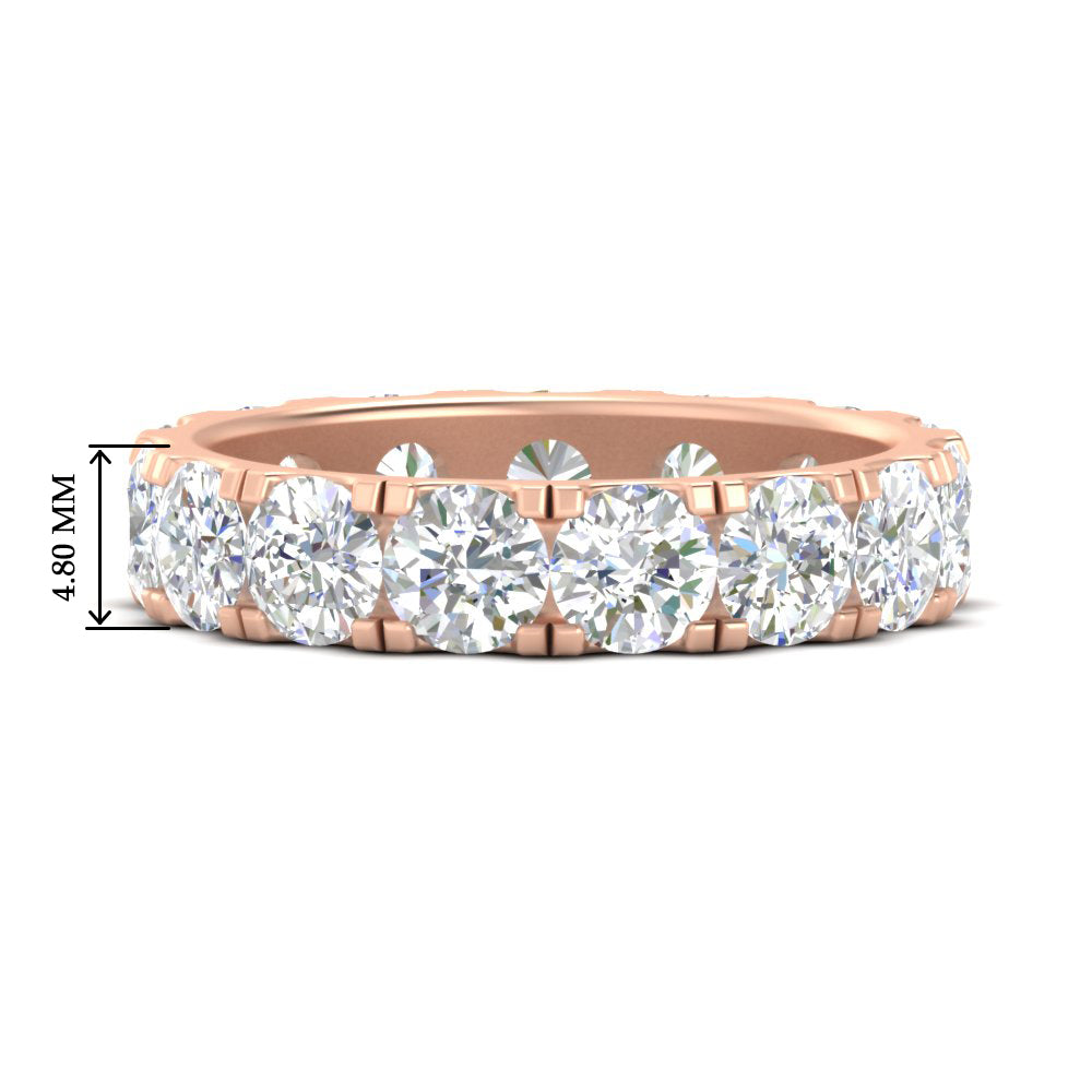 5 Carat Double Prong Eternity Wedding Band Diamond