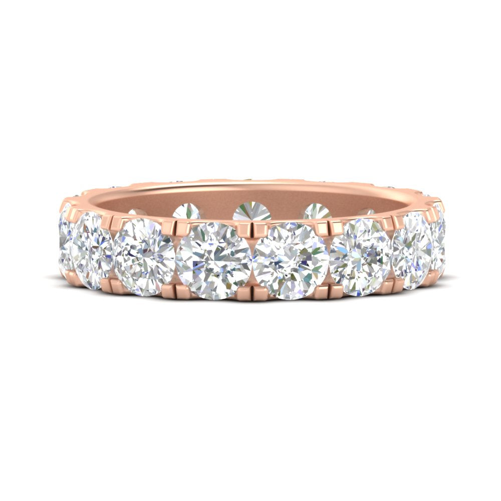 5 Carat Double Prong Eternity Wedding Band Diamond