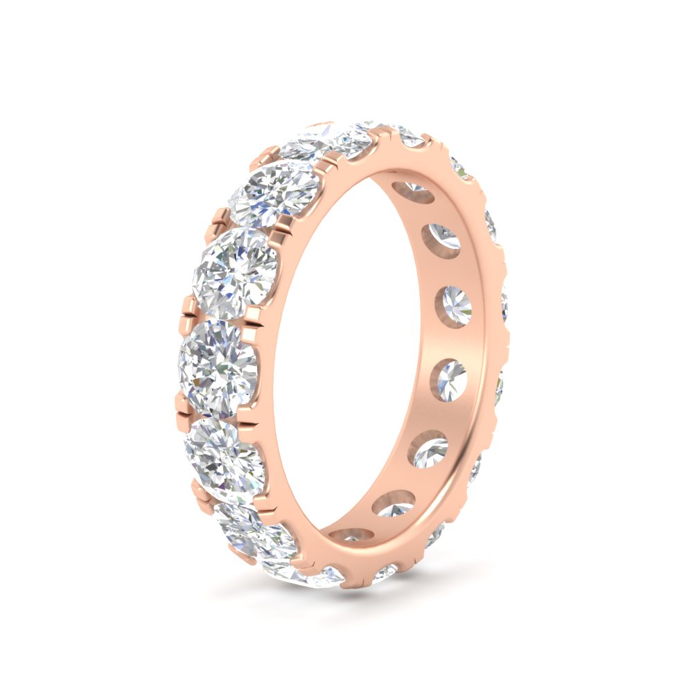 5 Carat Double Prong Eternity Wedding Band Diamond