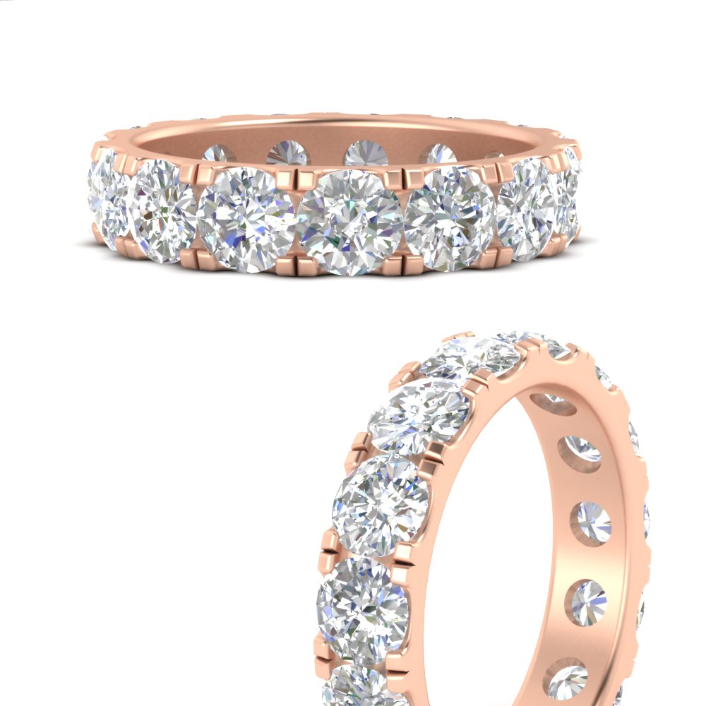 5 Carat Double Prong Eternity Wedding Band Diamond