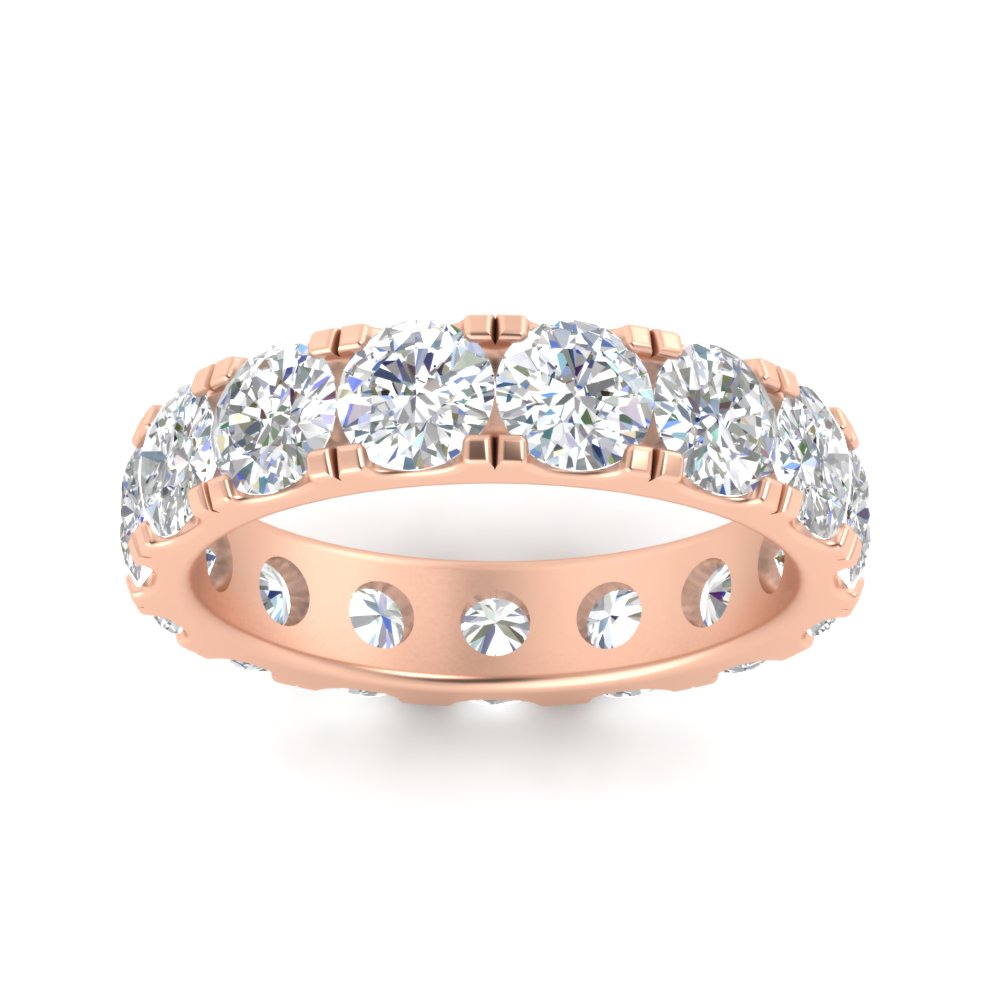 5 Carat Double Prong Eternity Wedding Band Diamond