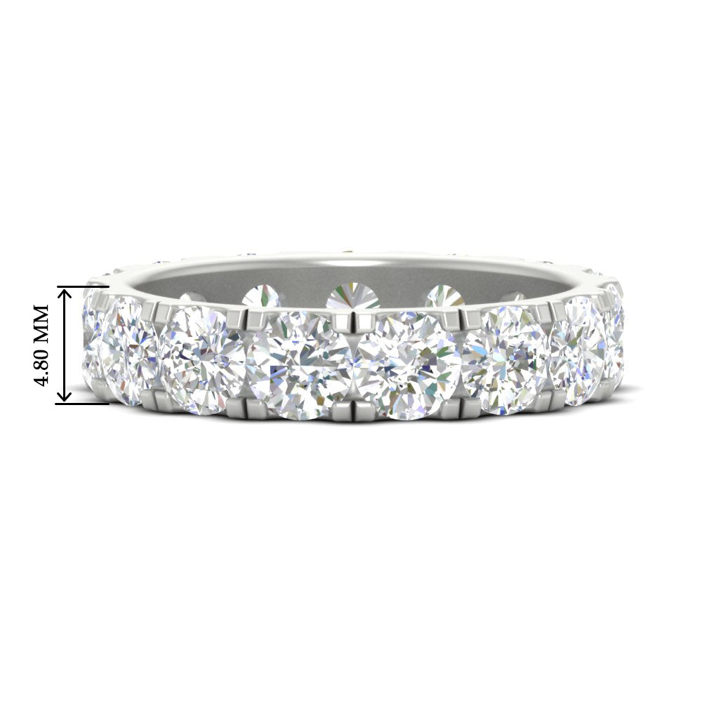 5 Carat Double Prong Eternity Wedding Band Diamond