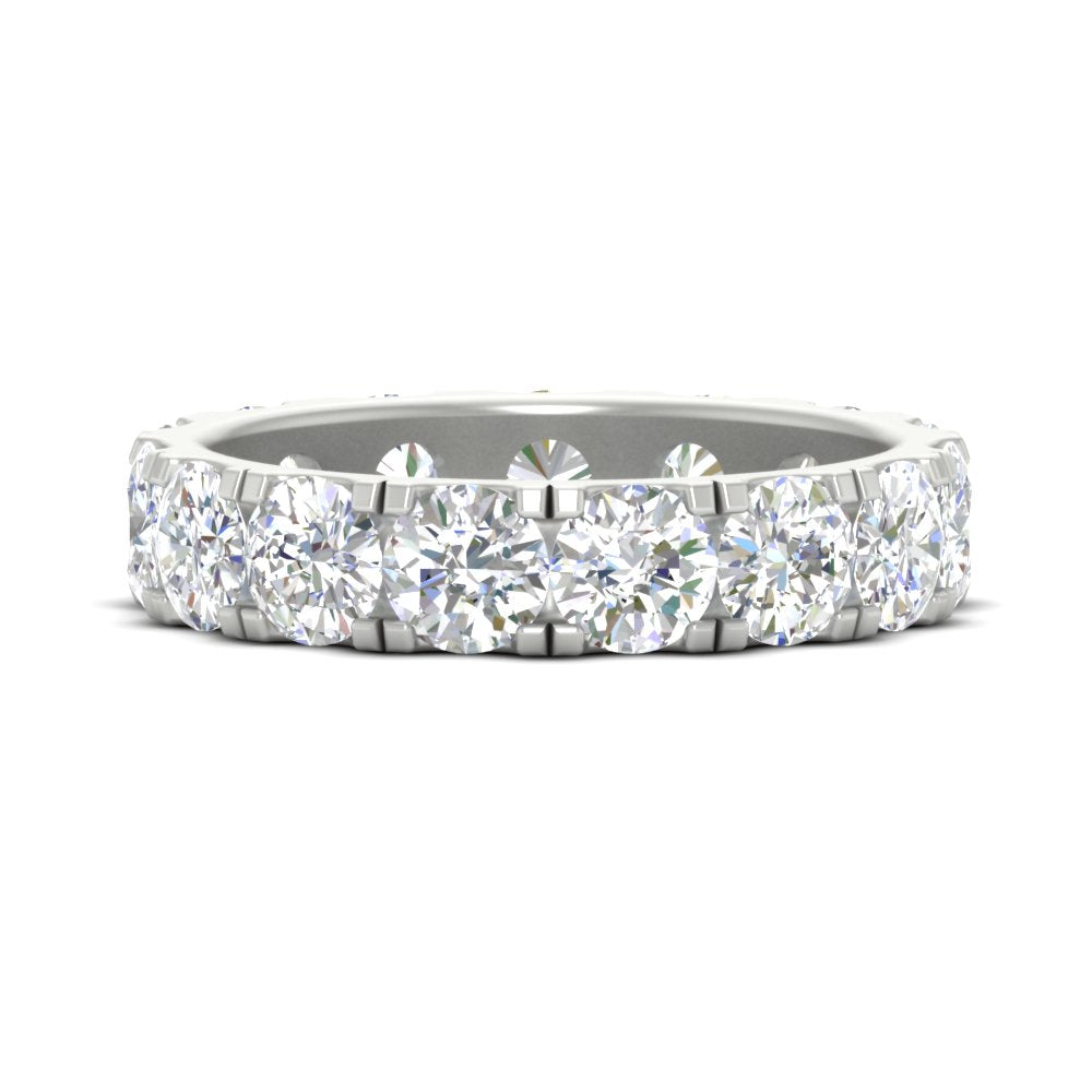 5 Carat Double Prong Eternity Wedding Band Diamond