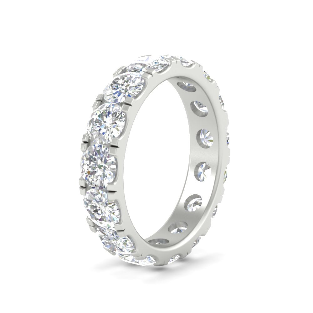 5 Carat Double Prong Eternity Wedding Band Diamond