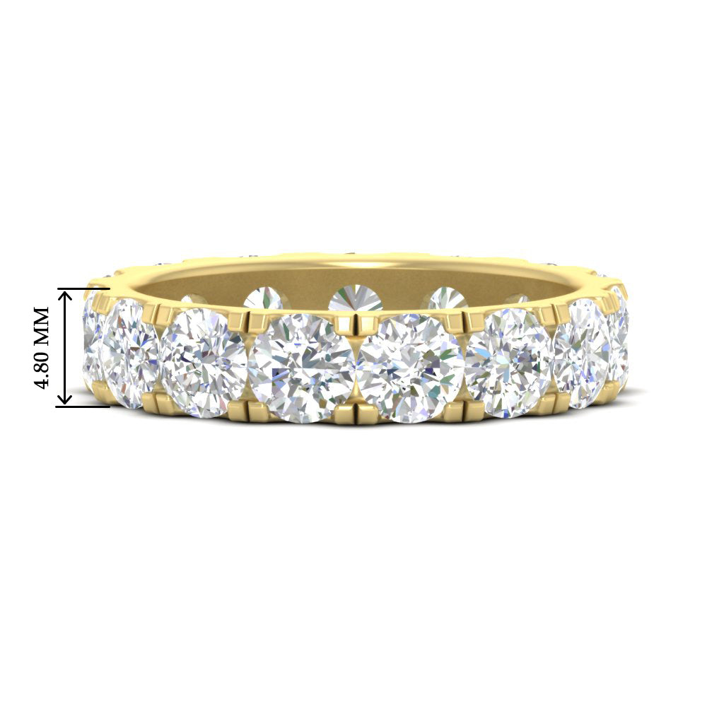 5 Carat Double Prong Eternity Wedding Band Diamond