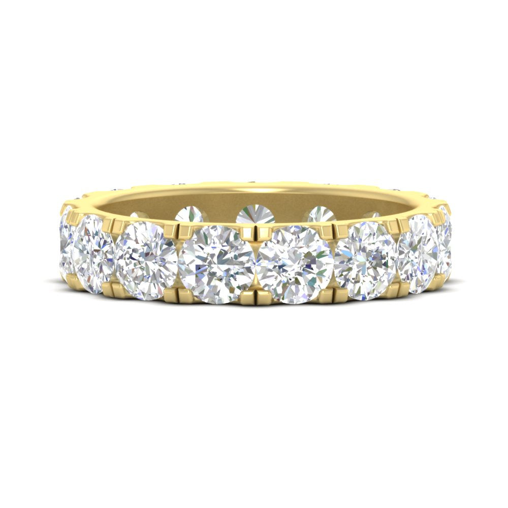 5 Carat Double Prong Eternity Wedding Band Diamond