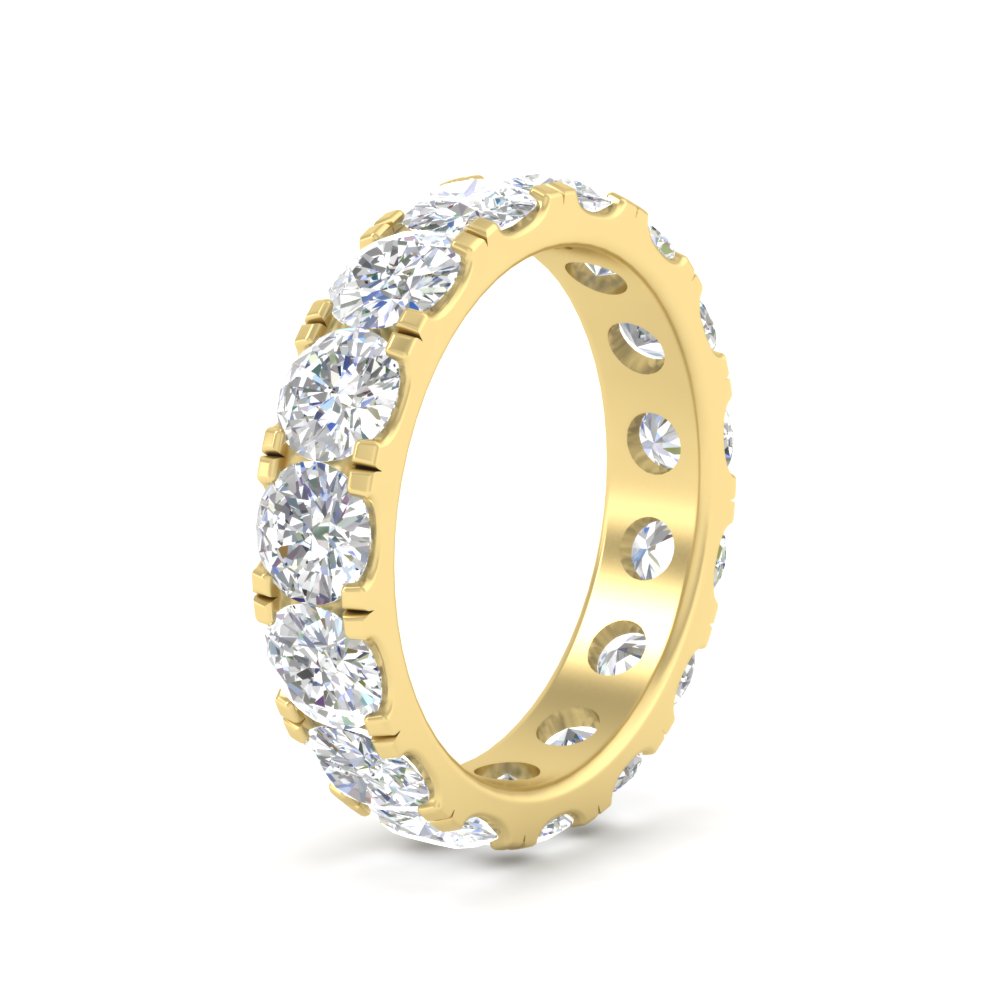 5 Carat Double Prong Eternity Wedding Band Diamond