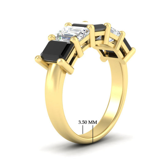 5-carat-emerald-cut-5-stone-black-diamond-wedding-band-in-yellow-gold-fdwb8008emblackangle2-5.00ct-nl-yg-hw