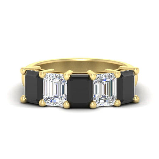 5-carat-emerald-cut-5-stone-black-diamond-wedding-band-in-yellow-gold-fdwb8008emblacksleep-5.00ct-nl-yg