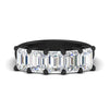 Load image into Gallery viewer, 5-carat-emerald-cut-5-stone-diamond-wedding-band-in-black-gold-fdwb8008emsleep-5.00ct-nl-bg