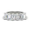 Load image into Gallery viewer, 5-carat-emerald-cut-5-stone-diamond-wedding-band-in-platinum-fdwb8008emsleep-5.00ct-nl-wg