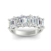 Load image into Gallery viewer, 5-carat-emerald-cut-5-stone-diamond-wedding-band-in-white-gold-fdwb8008emangle5-5.00ct-nl-wg
