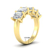 Load image into Gallery viewer, 5-carat-emerald-cut-5-stone-diamond-wedding-band-in-yellow-gold-fdwb8008emangle2-5.00ct-nl-yg-hw
