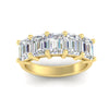 Load image into Gallery viewer, 5-carat-emerald-cut-5-stone-diamond-wedding-band-in-yellow-gold-fdwb8008emangle5-5.00ct-nl-yg