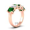 Load image into Gallery viewer, 5-carat-emerald-cut-5-stone-emerald-wedding-band-in-rose-gold-fdwb8008emgemgrangle2-5.00ct-nl-rg-hw