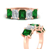 Load image into Gallery viewer, 5-carat-emerald-cut-5-stone-emerald-wedding-band-in-rose-gold-fdwb8008emgemgrangle3-5.00ct-nl-rg