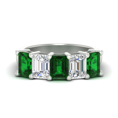 5-carat-emerald-cut-5-stone-emerald-wedding-band-in-white-gold-fdwb8008emgemgrsleep-5.00ct-nl-wg