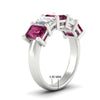 Load image into Gallery viewer, 5-carat-emerald-cut-5-stone-pink-sapphire-wedding-band-in-white-gold-fdwb8008emgsadrpiangle2-5.00ct-nl-wg-hw