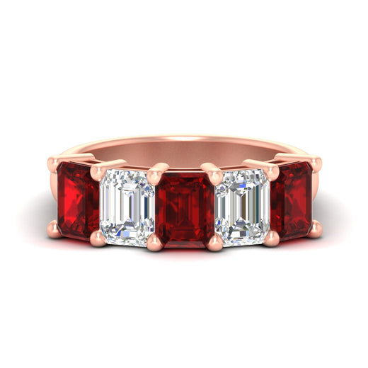 5-carat-emerald-cut-5-stone-ruby-wedding-band-in-rose-gold-fdwb8008emgrudrsleep-5.00ct-nl-rg