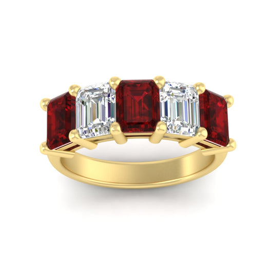 5-carat-emerald-cut-5-stone-ruby-wedding-band-in-yellow-gold-fdwb8008emgrudrangle5-5.00ct-nl-yg