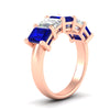 Load image into Gallery viewer, 5-carat-emerald-cut-5-stone-sapphire-wedding-band-in-rose-gold-fdwb8008emgsablangle2-5.00ct-nl-rg