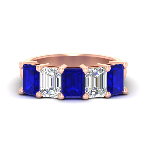 5-carat-emerald-cut-5-stone-sapphire-wedding-band-in-rose-gold-fdwb8008emgsablsleep-5.00ct-nl-rg