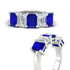 Load image into Gallery viewer, 5-carat-emerald-cut-5-stone-sapphire-wedding-band-in-white-gold-fdwb8008emgsablangle3-5.00ct-nl-wg