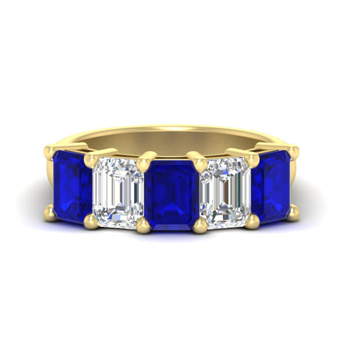 5-carat-emerald-cut-5-stone-sapphire-wedding-band-in-yellow-gold-fdwb8008emgsablsleep-5.00ct-nl-yg