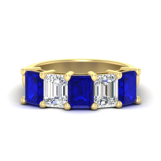 5-carat-emerald-cut-5-stone-sapphire-wedding-band-in-yellow-gold-fdwb8008emgsablsleep-5.00ct-nl-yg