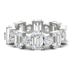 Load image into Gallery viewer, 5 Carat Emerald Cut And Round Diamond Eternity Band

