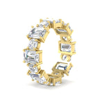 Load image into Gallery viewer, 5 Carat Emerald Cut And Round Diamond Eternity Band
