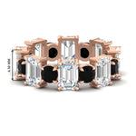Load image into Gallery viewer, 5 Carat Emerald Cut And Round Diamond Eternity Band
