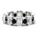 Load image into Gallery viewer, 5 Carat Emerald Cut And Round Diamond Eternity Band
